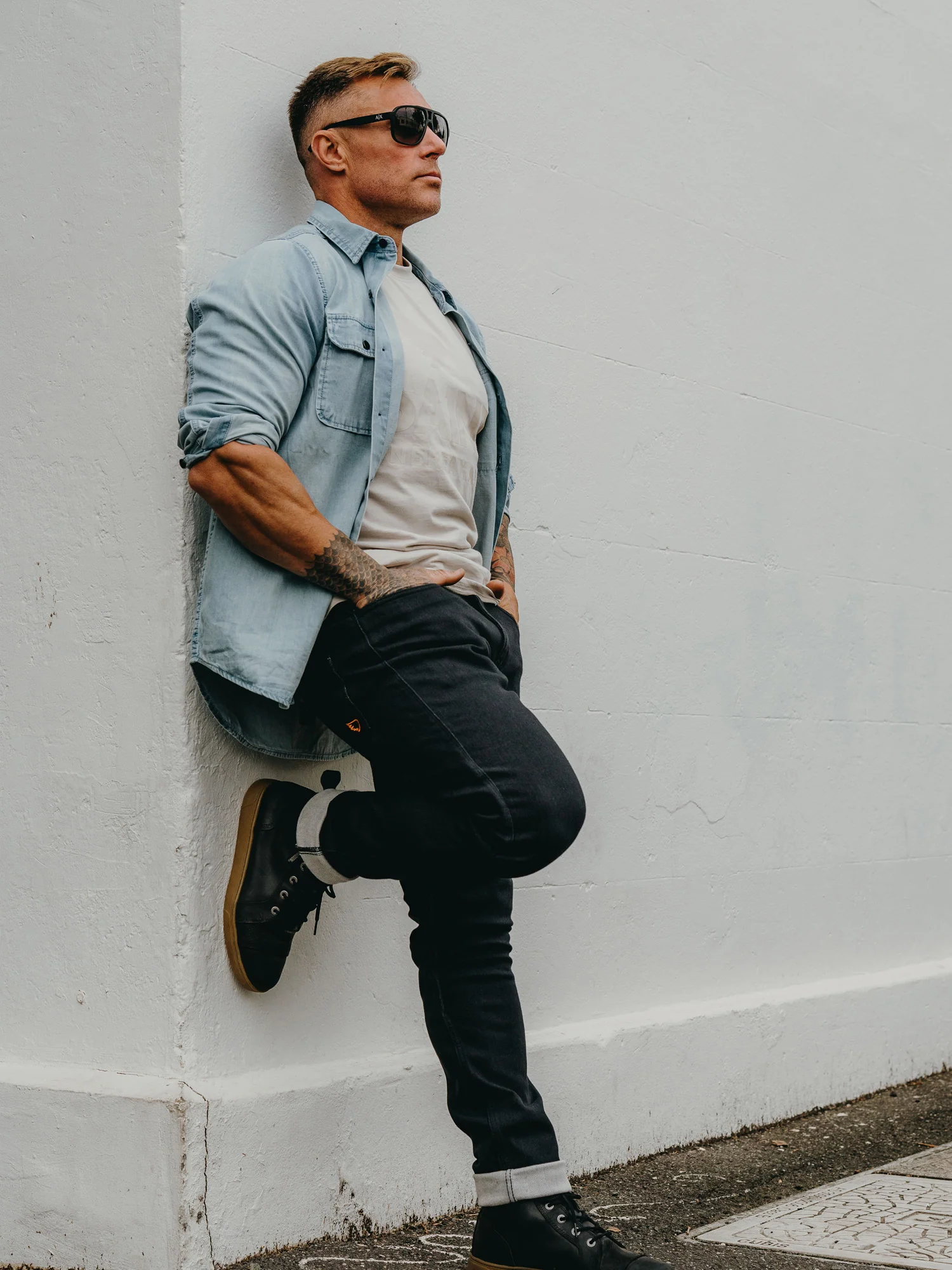 Bleached Denim Shirt - Image 5