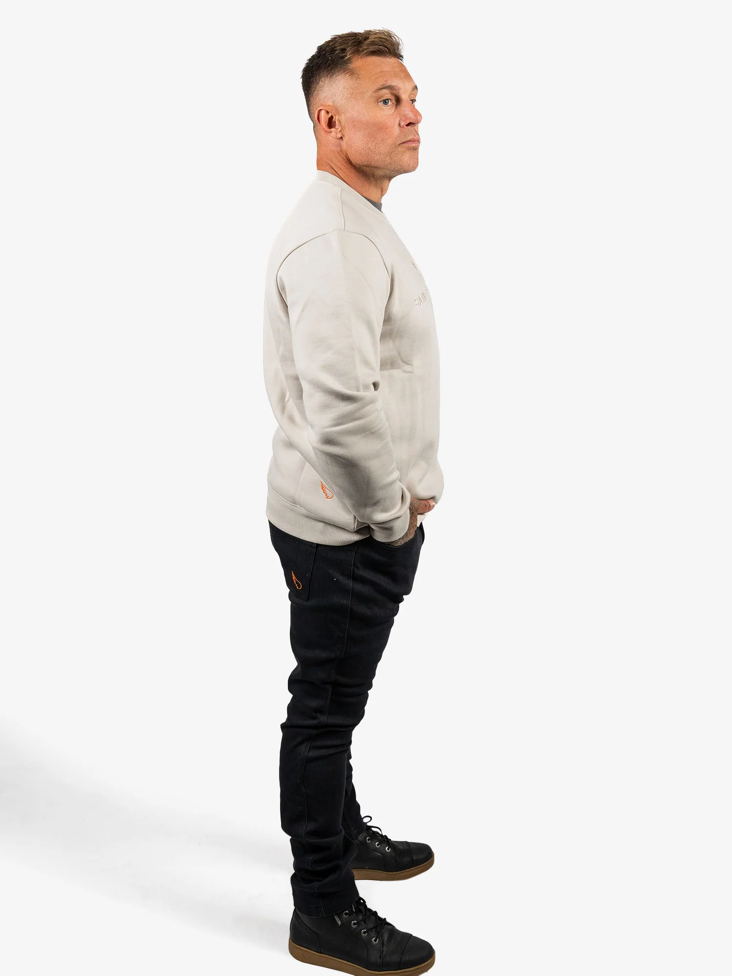 Embroidered Cotton Tencel Crew - Image 4
