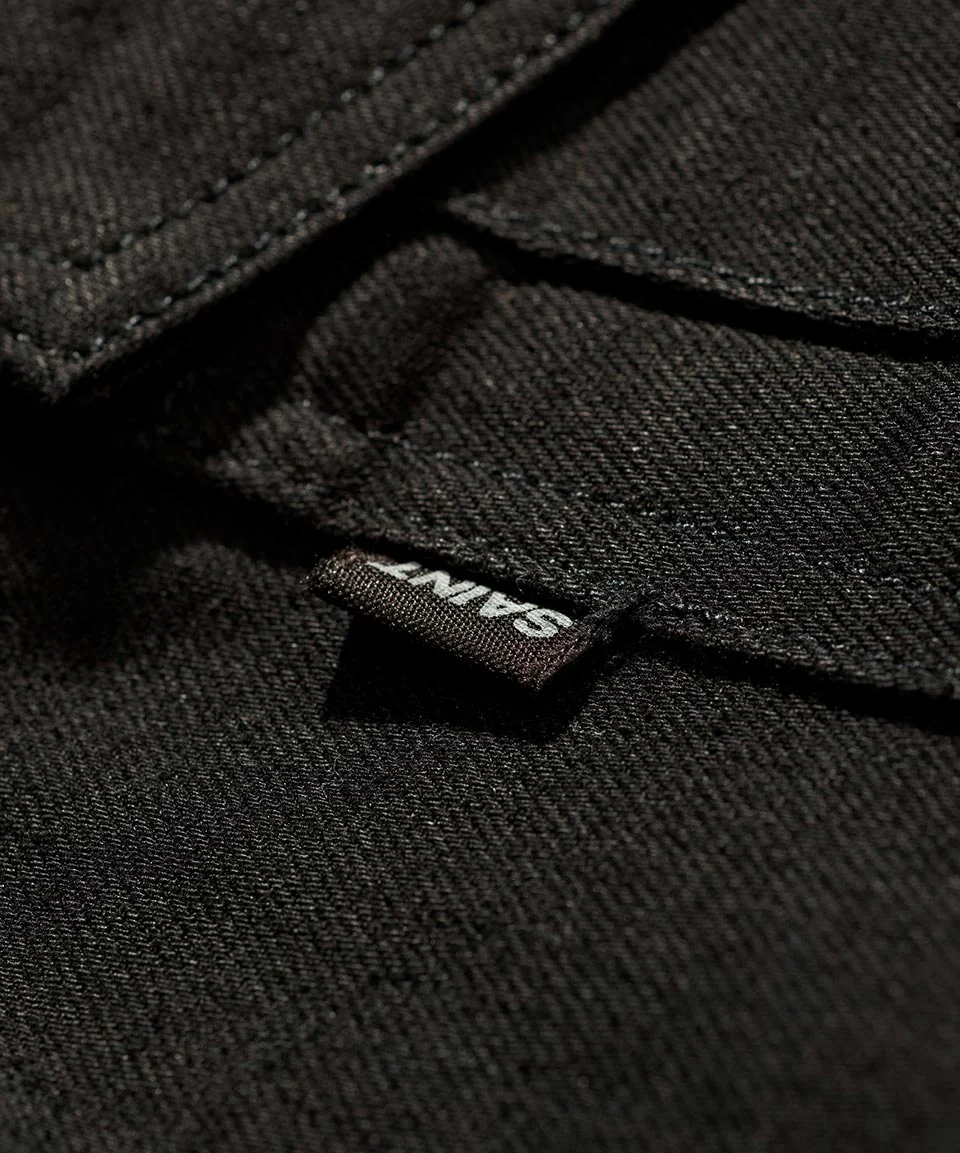 SA1NT Moto Denim Vest | Black - Image 12