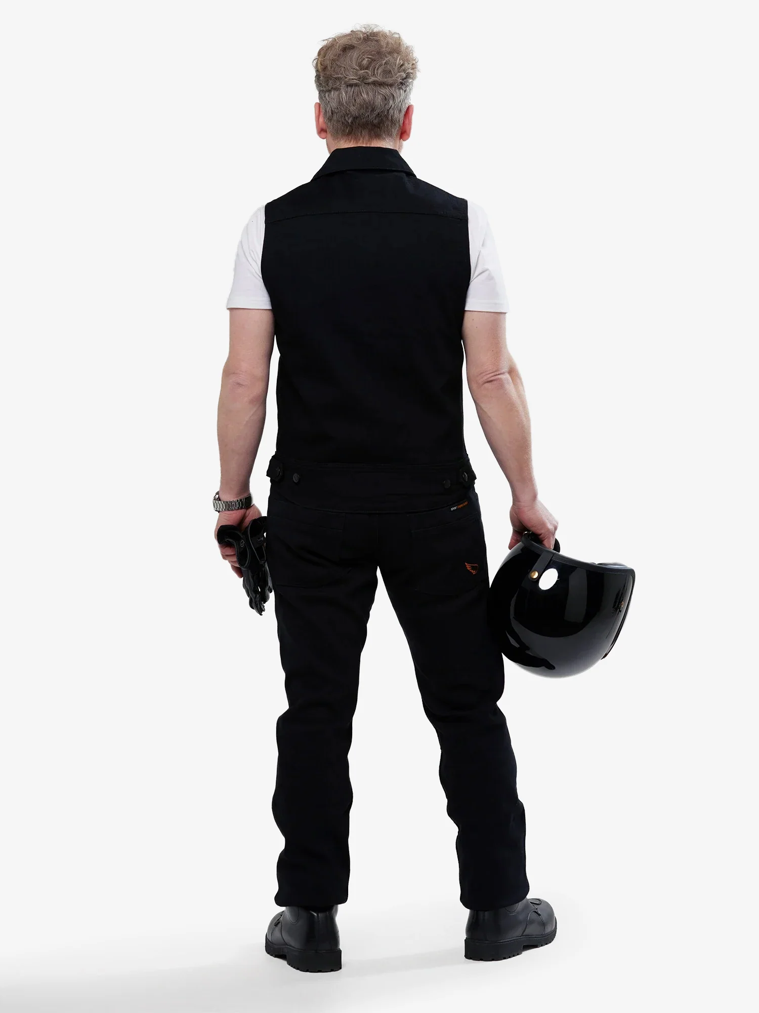 SA1NT Moto Denim Vest | Black - Image 3