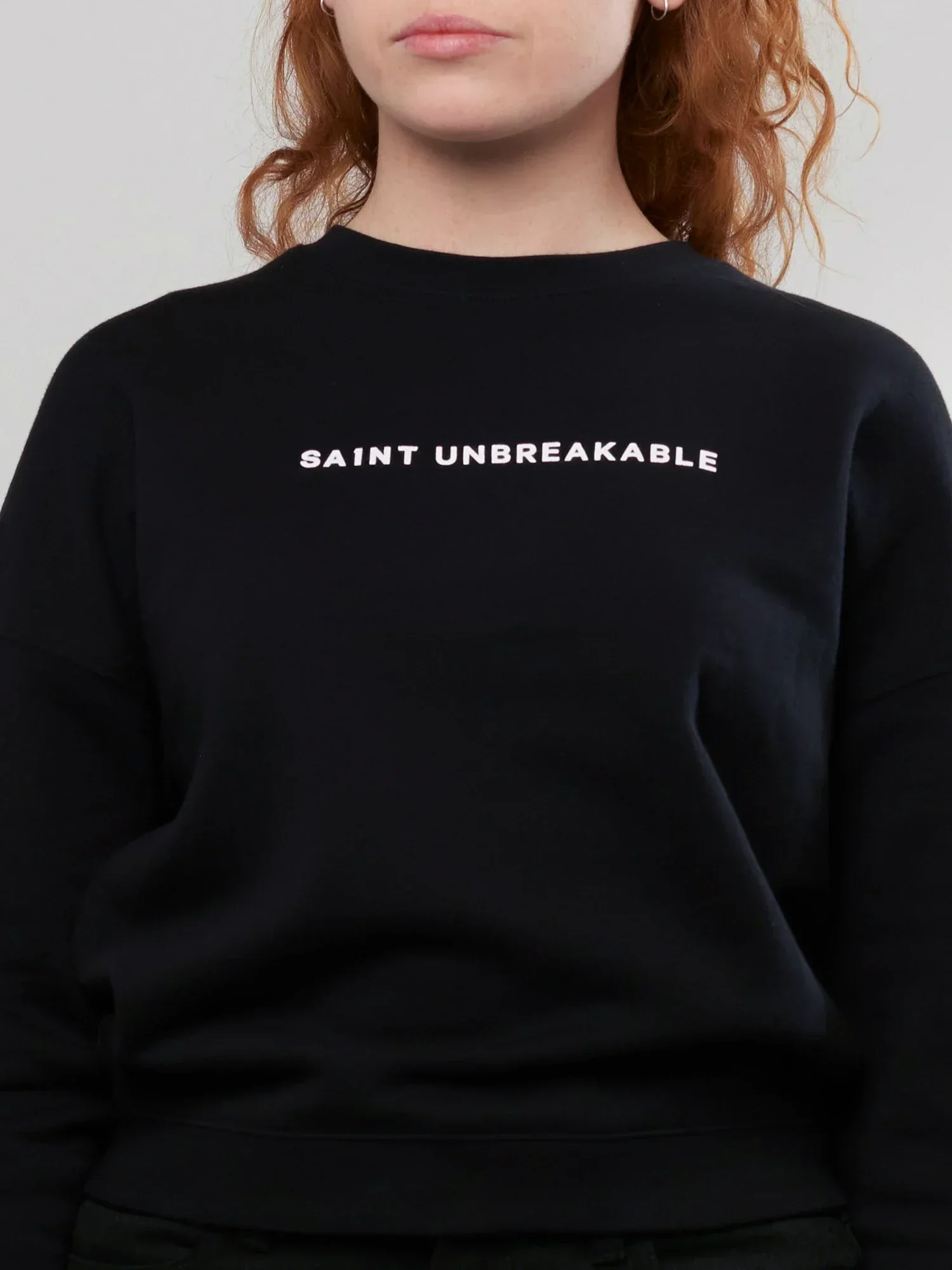 SA1NT Women's Unbreakable Minimalistic Crew | Black - Image 4
